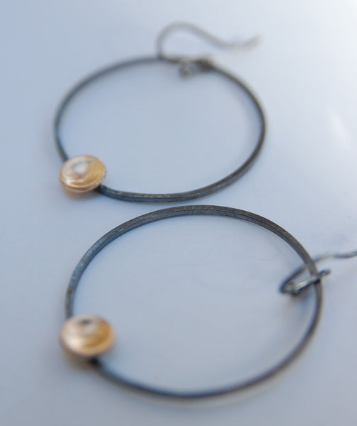 Circle Dot Earrings - Select your finish